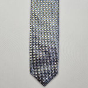 Ben Silver Cravate Blue White Gold Men's Silk Tie